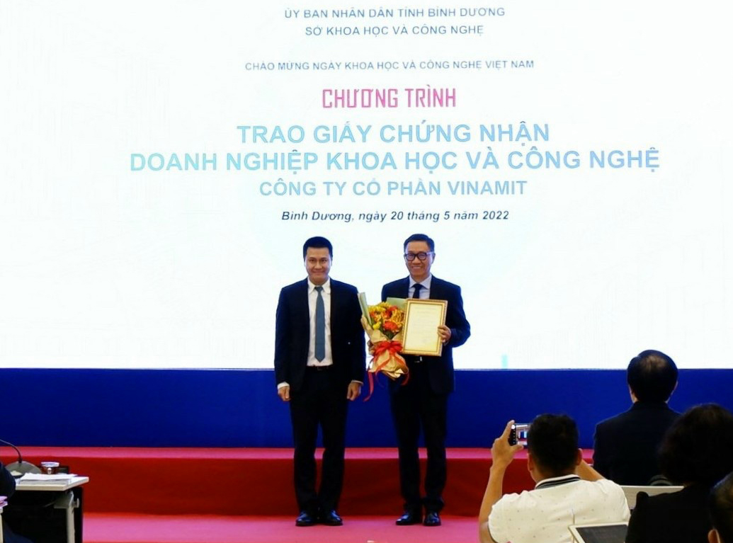 Vinamit lọt top 5 doanh nghiệp KHCN tỉnh Bình Dương (Nguồn: Báo đầu tư)