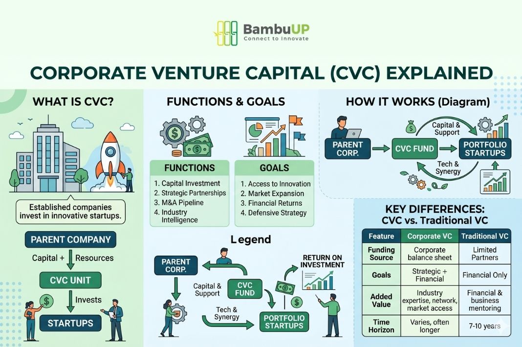 Corporate VC không chỉ mang vốn mà còn đầu tư theo định hướng chiến lược của tập đoàn, giúp startup phát triển nhanh hơn rất nhiều