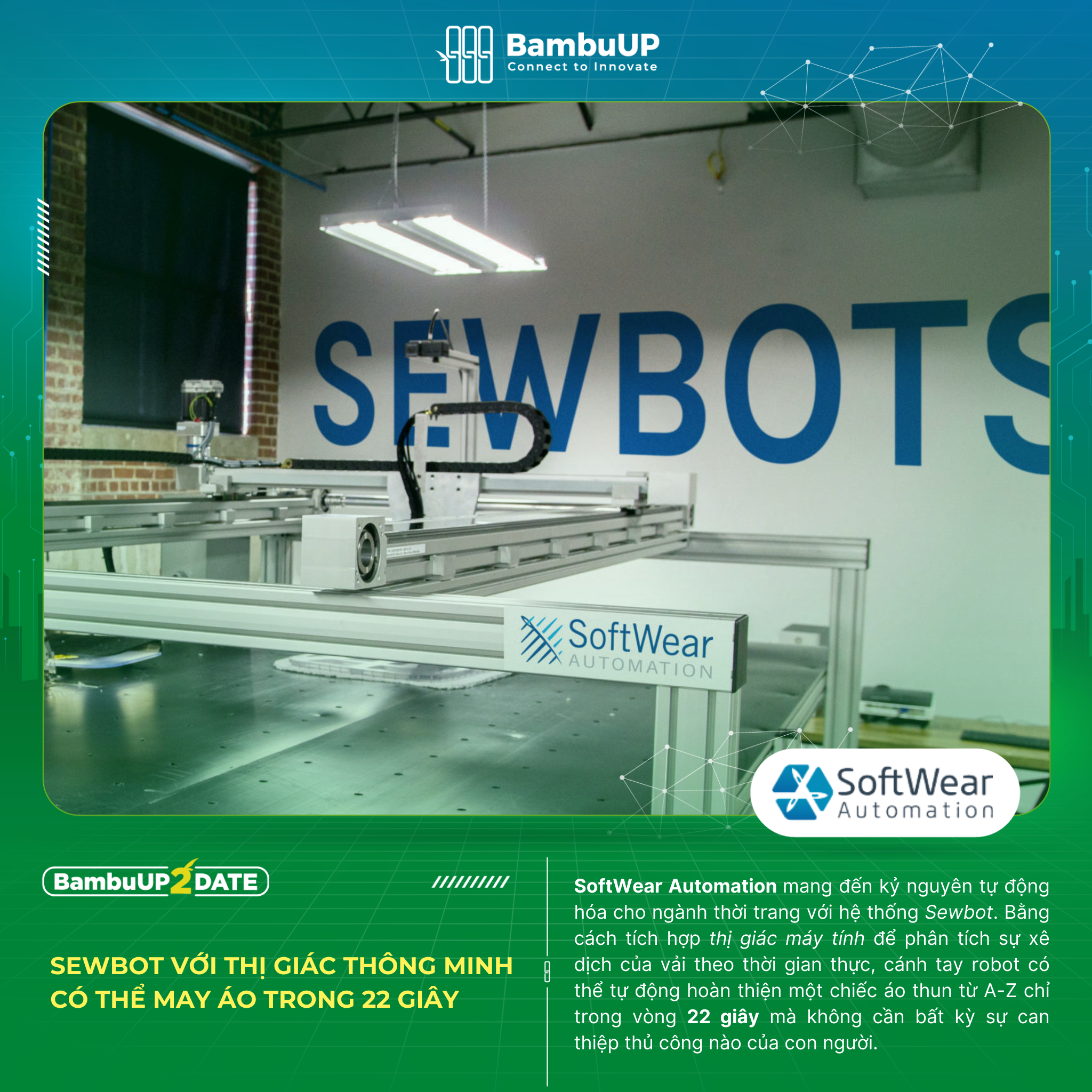 Sewbot với thị giác thông minh sở hữu khả năng may áo trong 22 giây