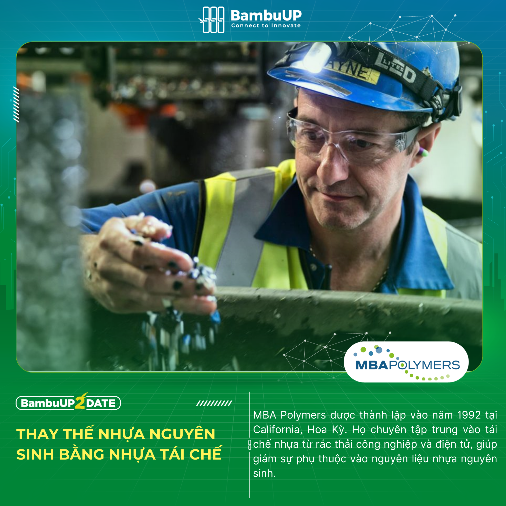 MBA Polymers - Giảm thiểu sự phụ thuộc vào nhựa nguyên sinh