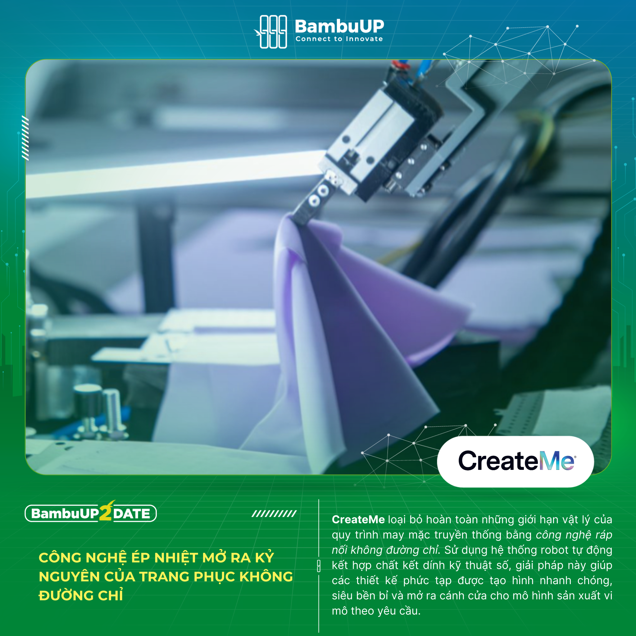 Công nghệ ép nhiệt mở ra kỷ nguyên của trang phục không đường chỉ