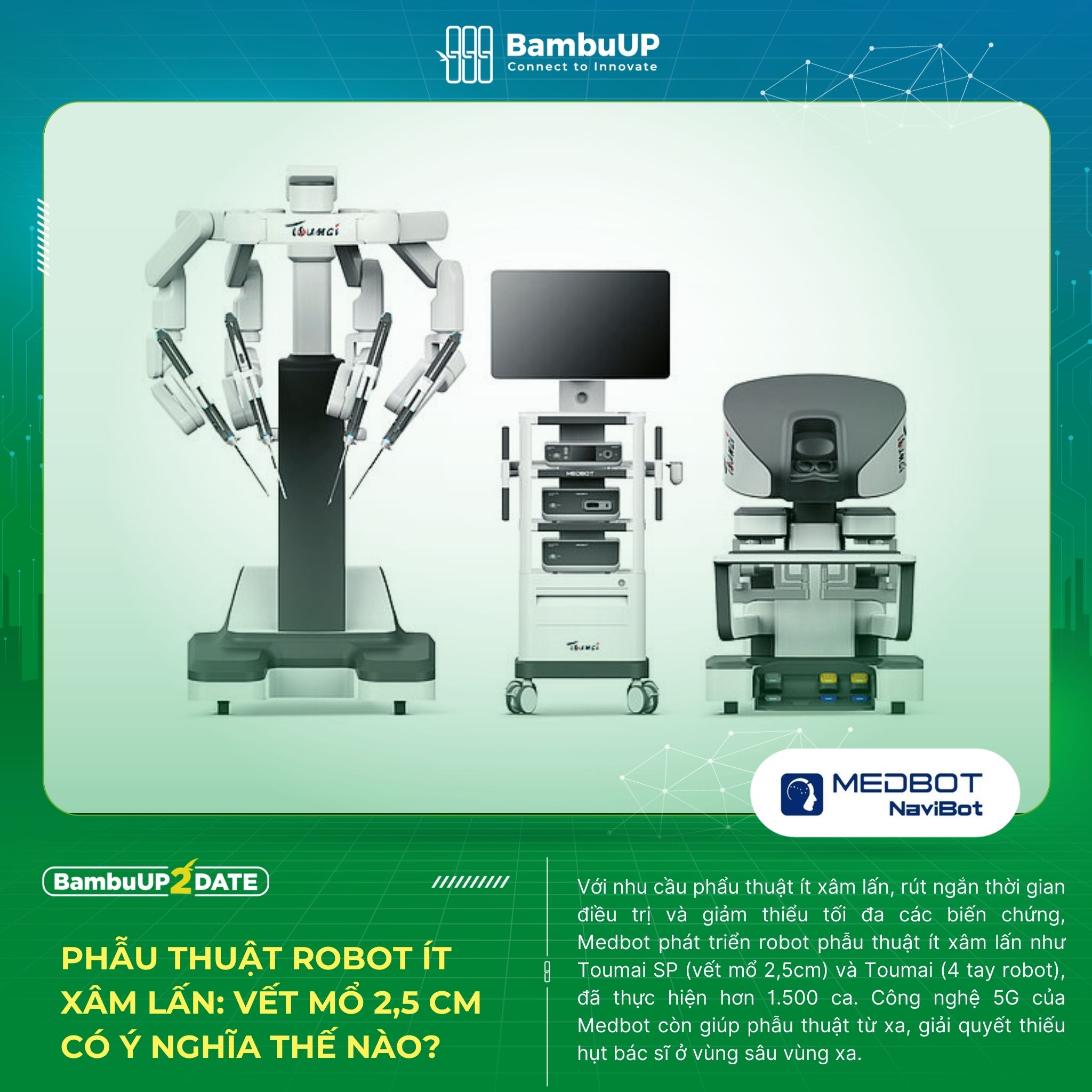 Phẫu thuật robot ít xâm lấn: Vết mổ 2,5 cm có ý nghĩa thế nào?