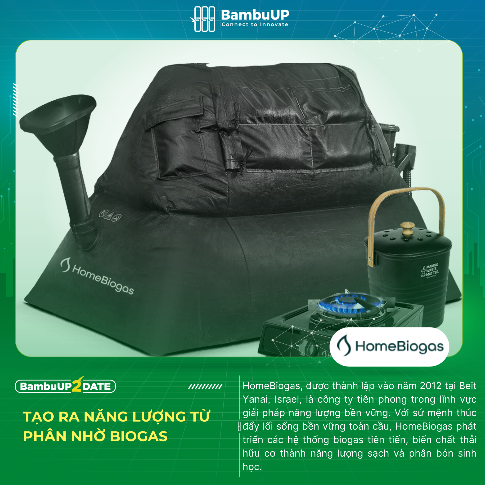 HomeBiogas - Sử Dụng Chất Thải Thành Năng Lượng Sạch Và Phân Bón