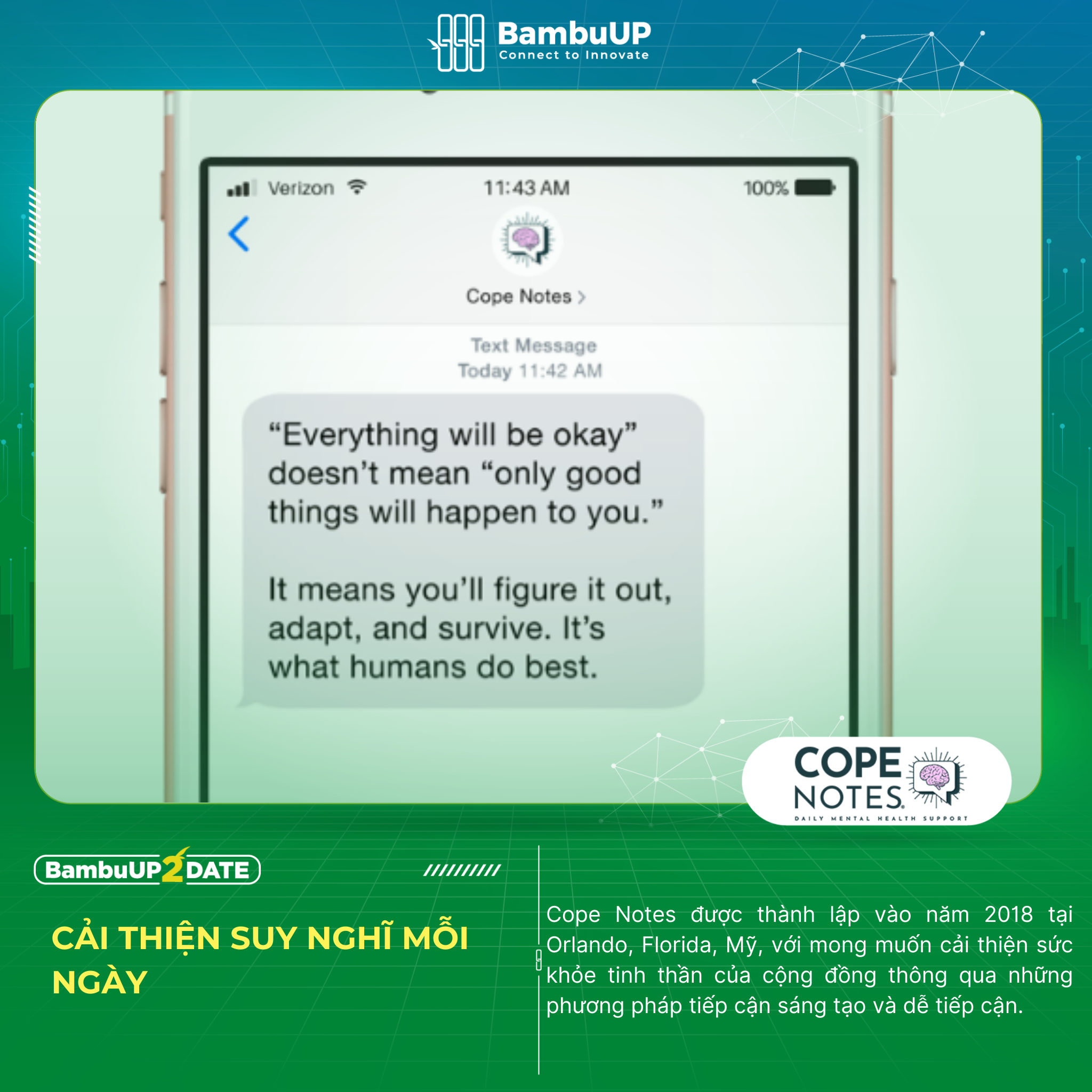 Cope Notes - Những dòng tin nhắn thay đổi góc nhìn hằng ngày