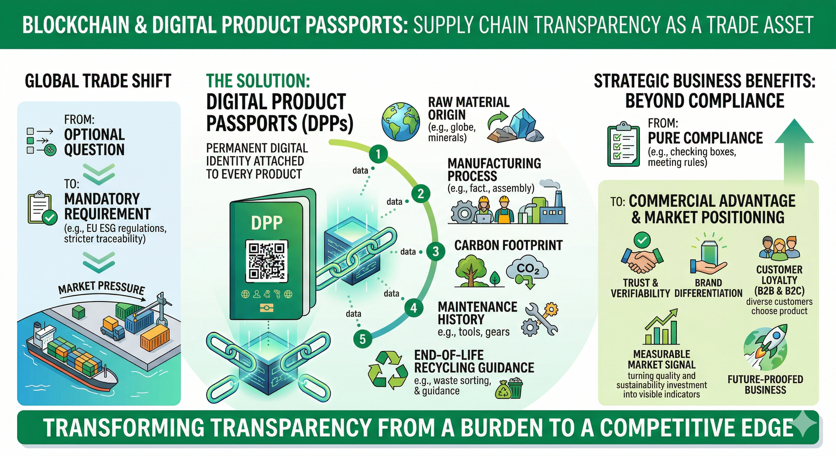 Blockchain application as digital passports for supply chain transparency