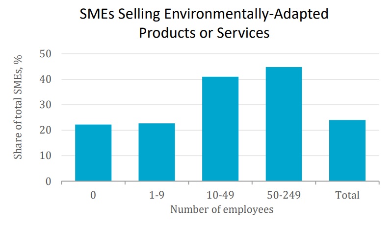 Tỷ lệ SMEs bán các sản phẩm/ dịch vụ thích nghi với môi trường 